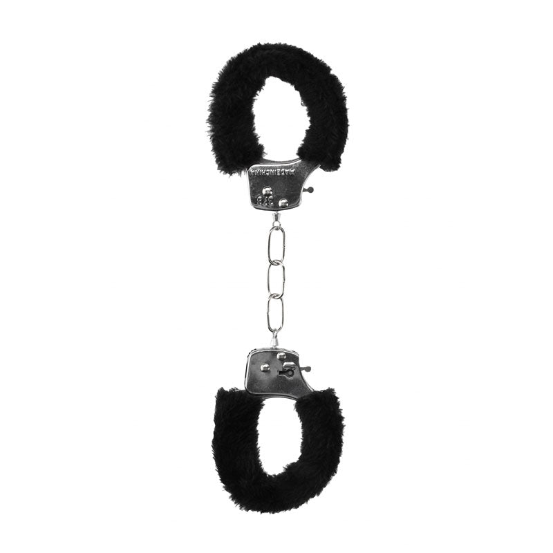 OUCH! & White Beginner's Furry Hand Cuffs - Restraints