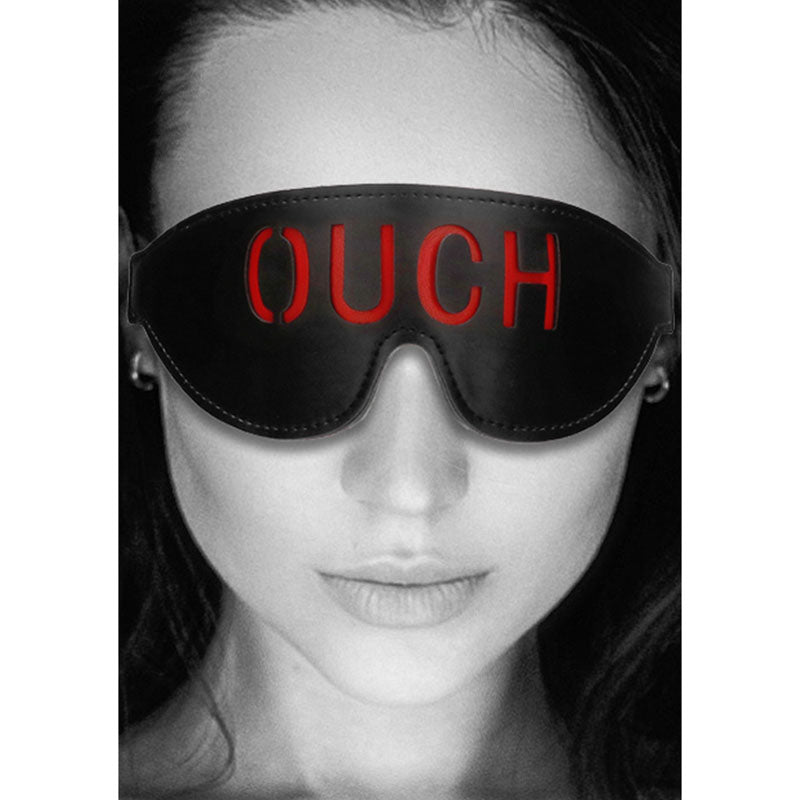 OUCH! & White Bonded Leather Eye-Mask ''Ouch'' - Eye Restraint