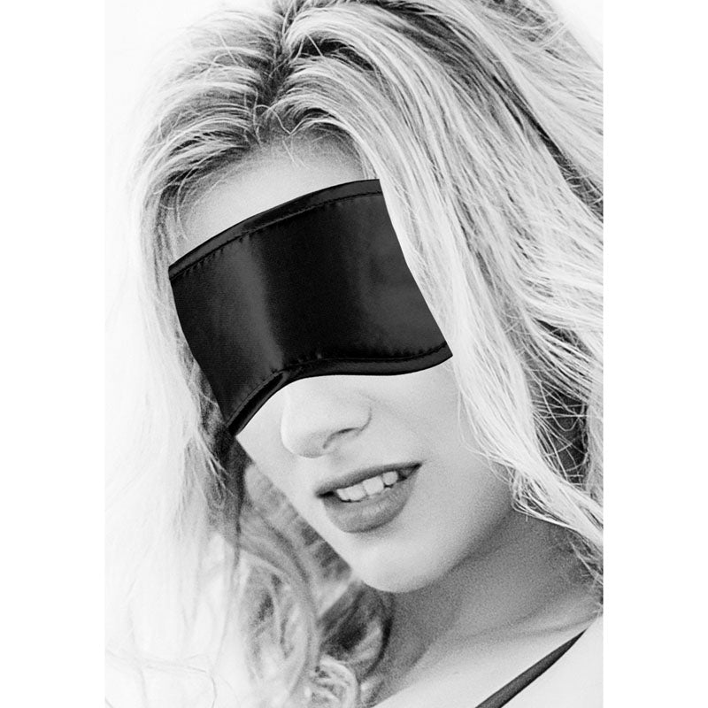 OUCH! & White Satin Eye-Mask - Eye Restraint