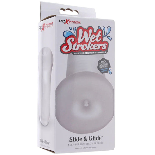 PDX Extreme Wet Stroker - Slide & Glide Clear Vagina Stroker