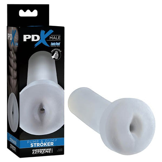 PDX Male Pump & Dump Stroker - Clear Male Ass Stroker