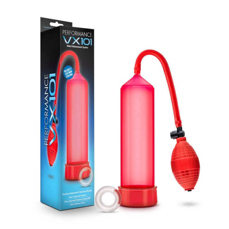 Performance VX101 Male Enhancement Penis Pump Red