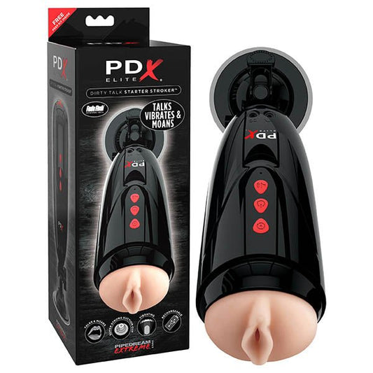 Pipedream Extreme Toyz Elite Dirty Talk Starter Stroker Flesh