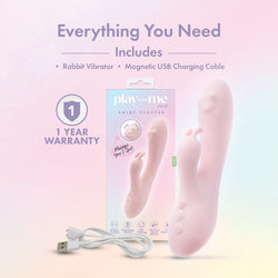 Play With Me - Fairy Flutter - Pink 19.7 cm USB Rechargeable Rabbit Vibrator