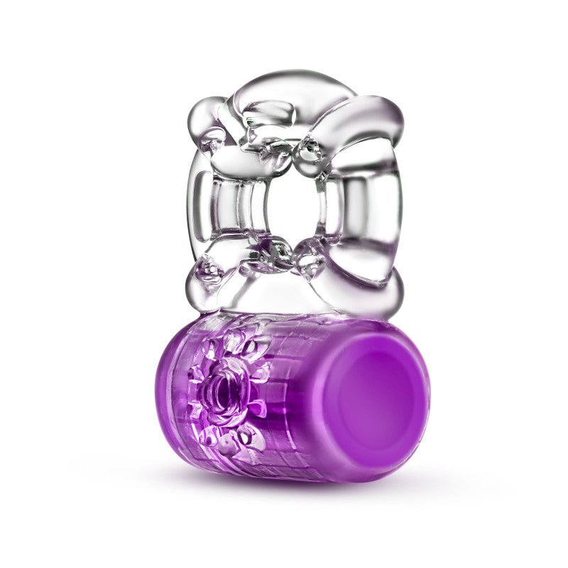 Play With Me Pleaser USB Rechargeable Cock Ring - Purple