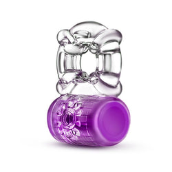 Play With Me Pleaser USB Rechargeable Cock Ring - Purple