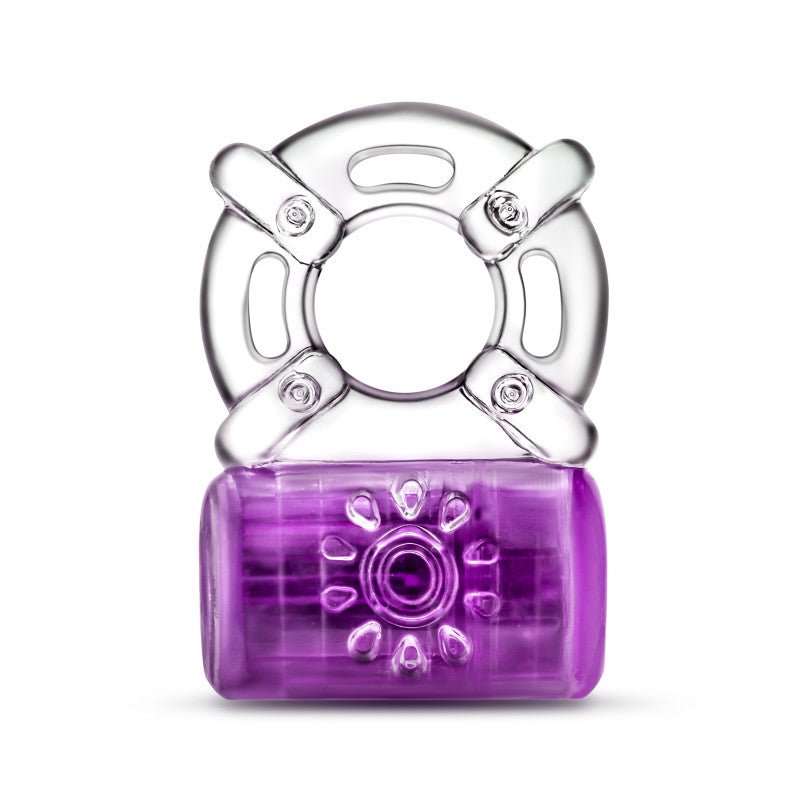 Play With Me Pleaser USB Rechargeable Cock Ring - Purple