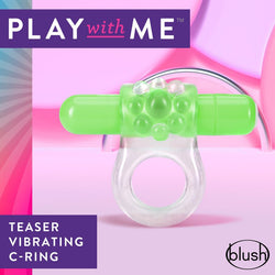 Play With Me Teaser Vibrating C - Ring - Green