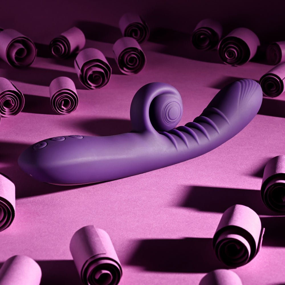 Playboy CURLICUE Purple 23.5 cm USB Rechargeable Rabbit Vibrator