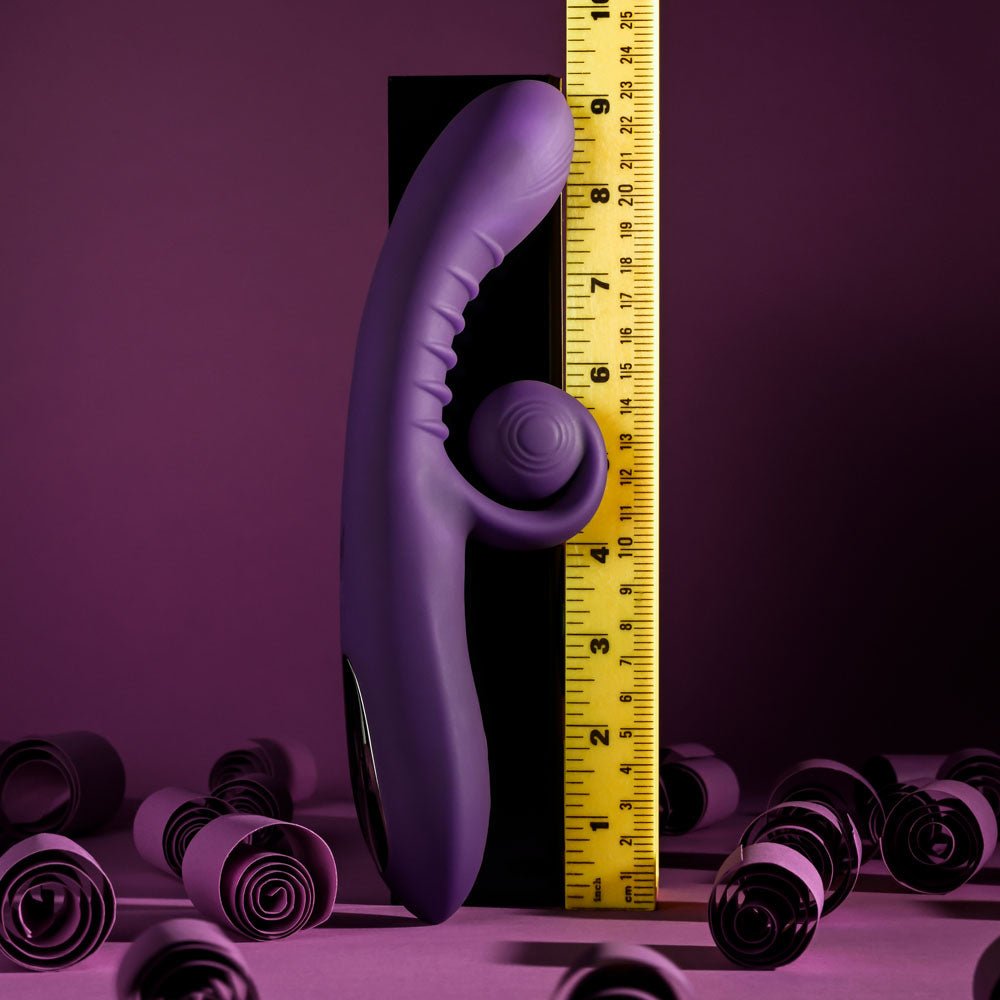 Playboy CURLICUE Purple 23.5 cm USB Rechargeable Rabbit Vibrator