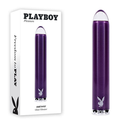 Playboy Pleasure AMETHYST Purple 12.4 cm Glass Tipped Mini Vibrator