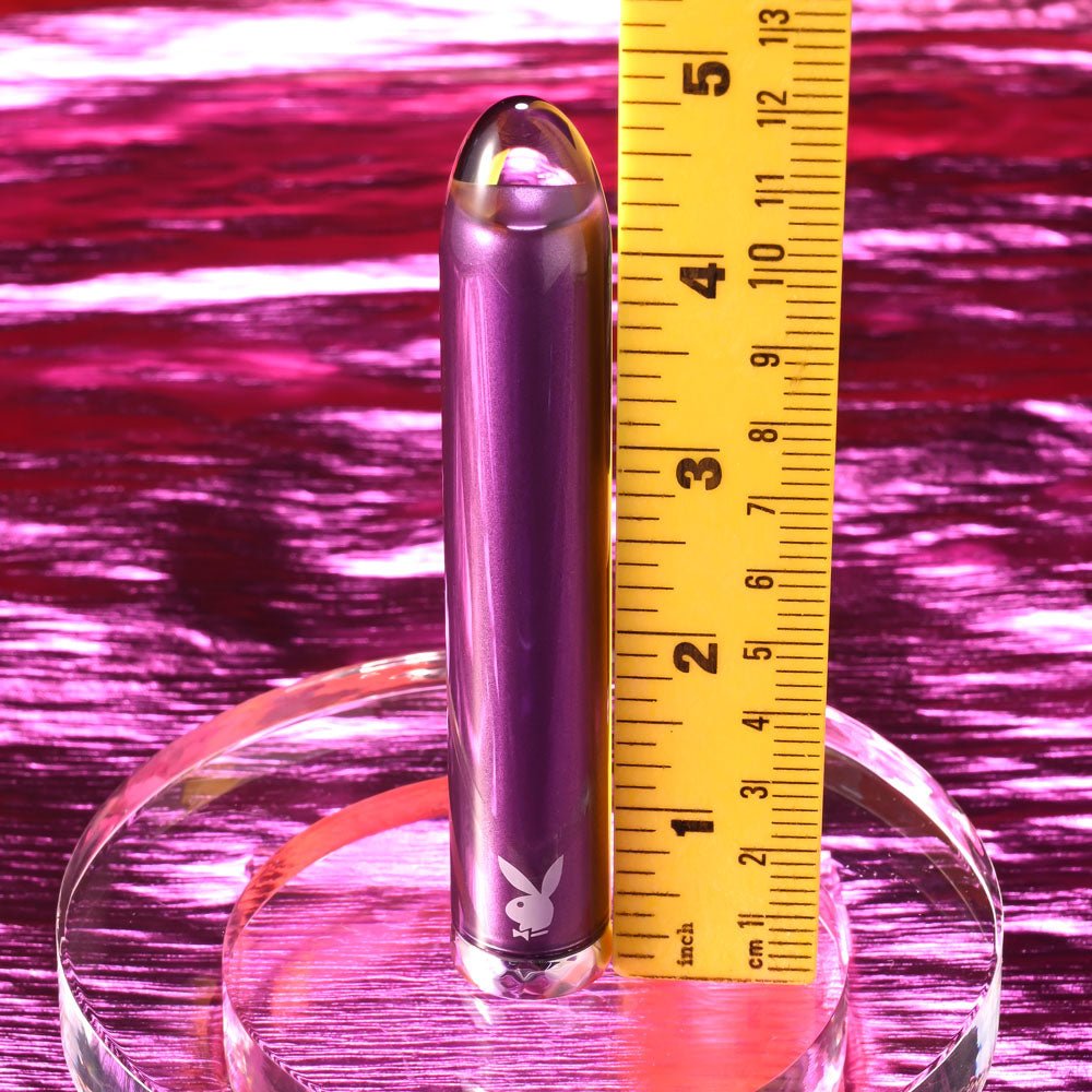 Playboy Pleasure AMETHYST Purple 12.4 cm Glass Tipped Mini Vibrator