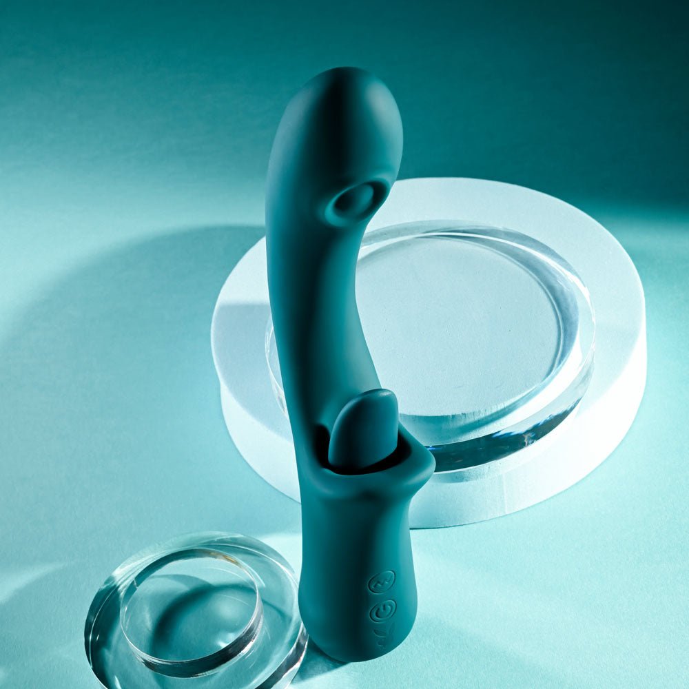 Playboy Pleasure HARMONY Blue 22.9 cm Vibrator with Clitoral Flicker