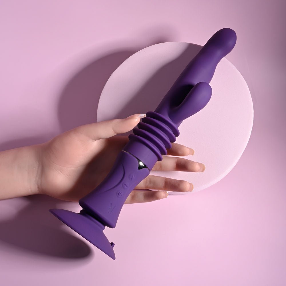 Playboy Pleasure HOPPY ENDING Purple 29.2 cm Thrusting Rabbit Vibrator