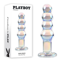 Playboy Pleasure JEWELS BEADS Clear Glass 12 cm Anal Beads