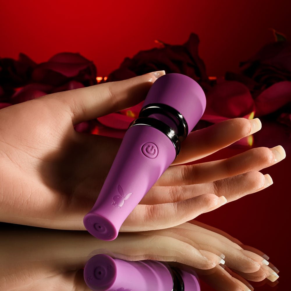 Playboy Pleasure MIC DROP Purple 11.4 cm Vibrating Mini Massage Wand