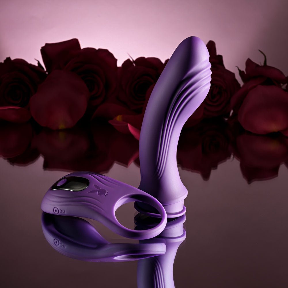 Playboy Pleasure MIX & MATCH Purple USB Rechargeable with C-Ring Attachment