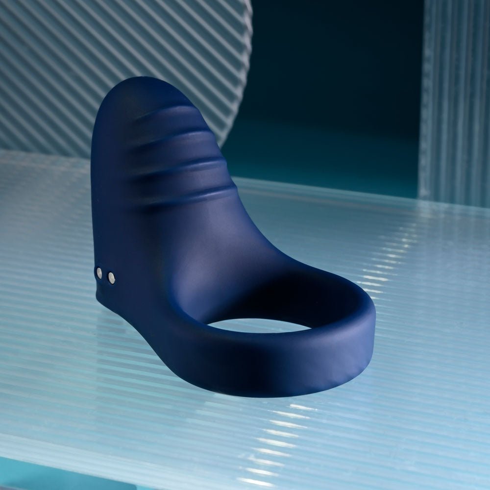 Playboy Pleasure PLEASURE POINT Blue USB Rechargeable Vibrating Cock Ring
