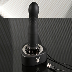 Playboy Pleasure PLEASURE ZONE - 21.4 cm Rechargeable Vibrator with USB Charging Dock