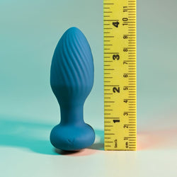 Playboy Pleasure SPINNING TAIL TEASER Blue 9.7 cm Vibrating & Rotating Butt Plug