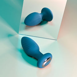 Playboy Pleasure SPINNING TAIL TEASER Blue 9.7 cm Vibrating & Rotating Butt Plug