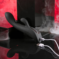 Playboy Pleasure THATS THE SPOT - 23.3 cm USB Rechargeable Rabbit Vibrator with G - Spot Tapper