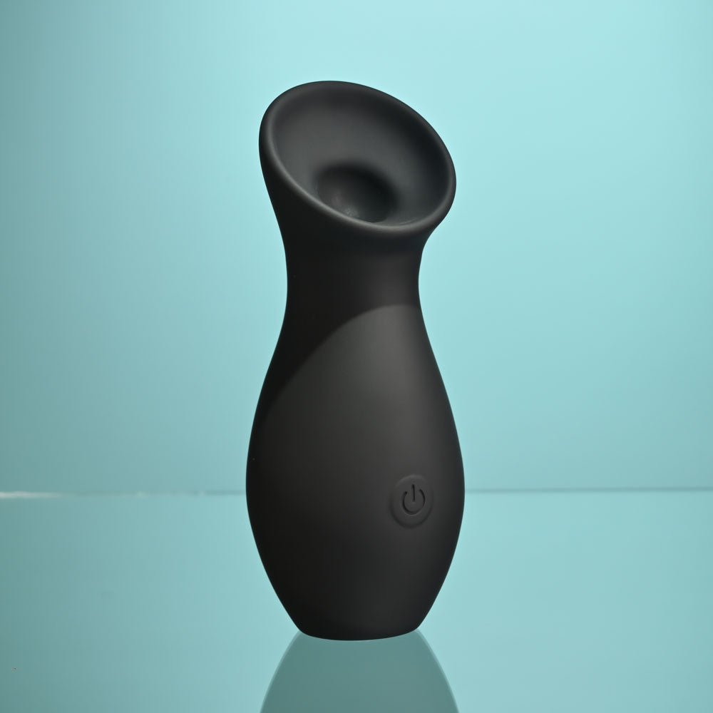 Playboy Pleasure THE JET SET - SUCKER Black 10.3 cm Sucking Stimulator with Rechargeable Charging Case