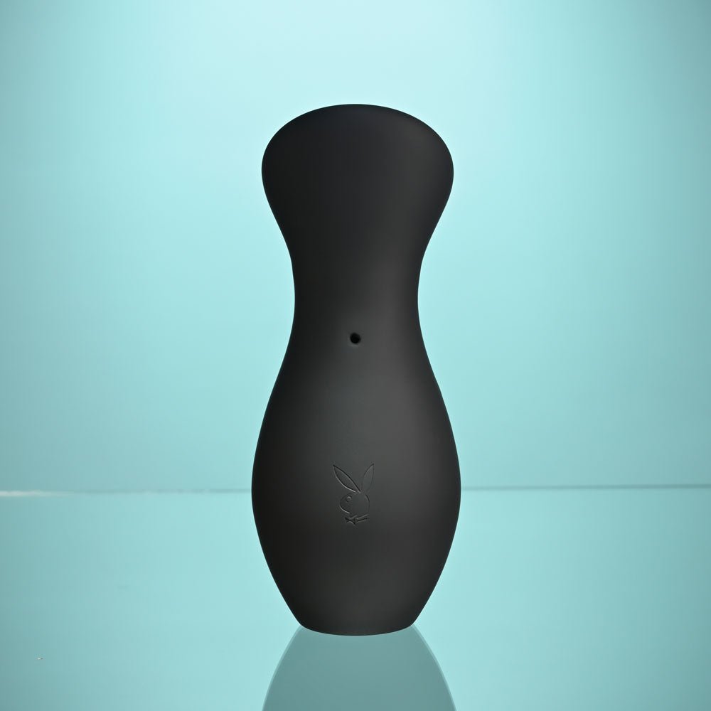 Playboy Pleasure THE JET SET - SUCKER Black 10.3 cm Sucking Stimulator with Rechargeable Charging Case