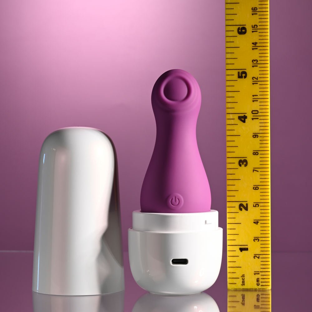 Playboy Pleasure THE JET SET - TAPPING Purple 10.2 cm Tapping Stimulator with Charging Case