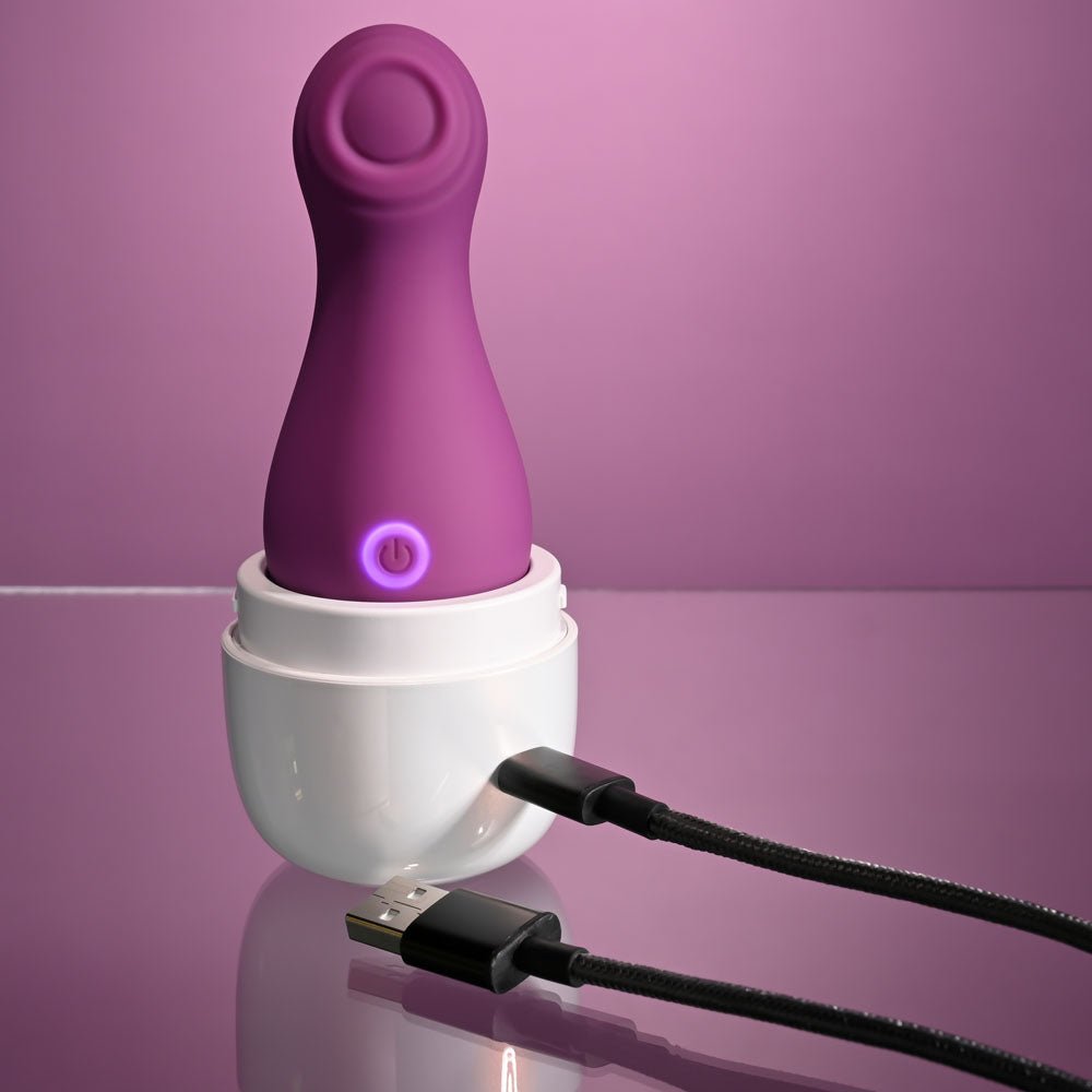 Playboy Pleasure THE JET SET - TAPPING Purple 10.2 cm Tapping Stimulator with Charging Case