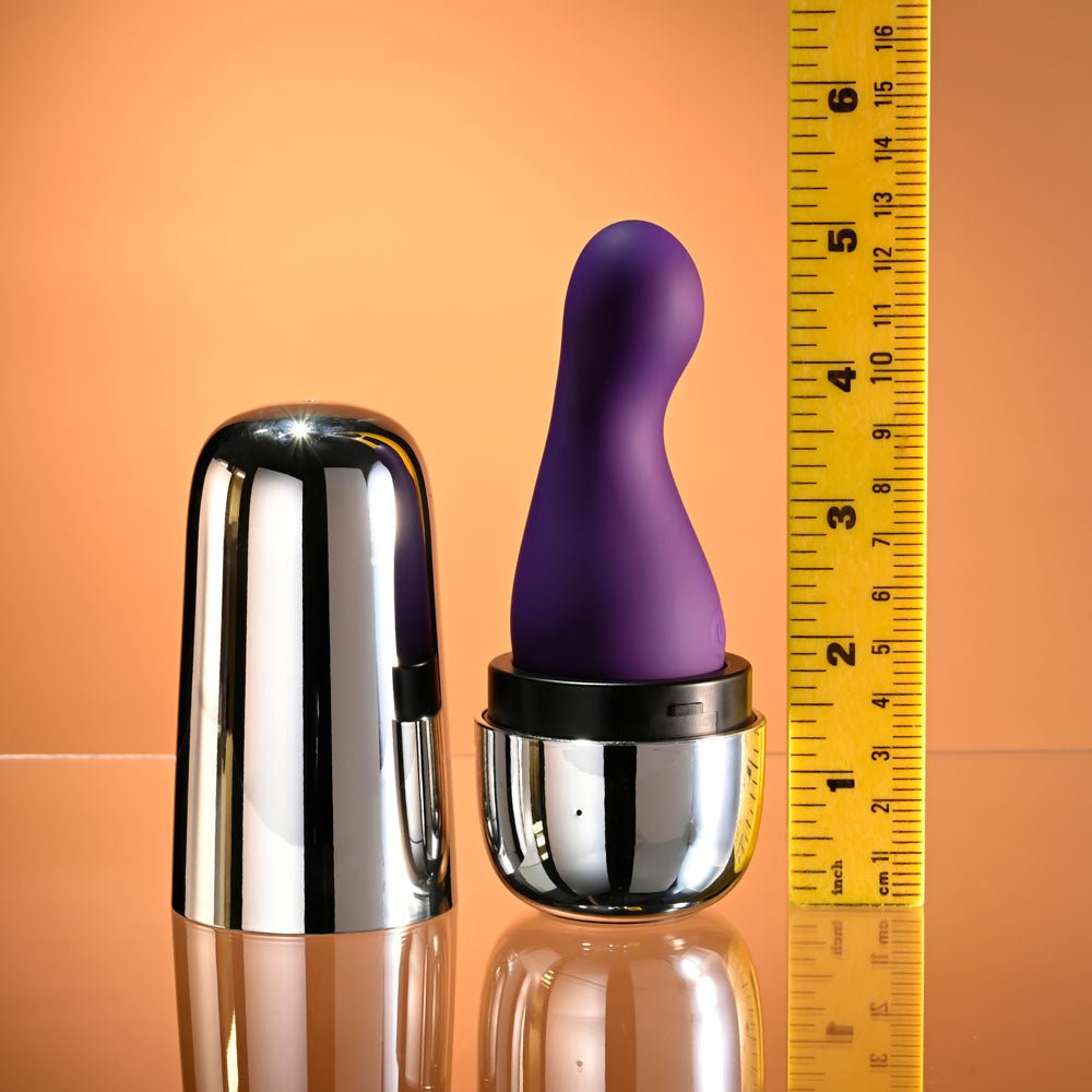 Playboy Pleasure THE JET SET - VIBRATOR Purple 10.2 cm Vibrator with Self Charging Case