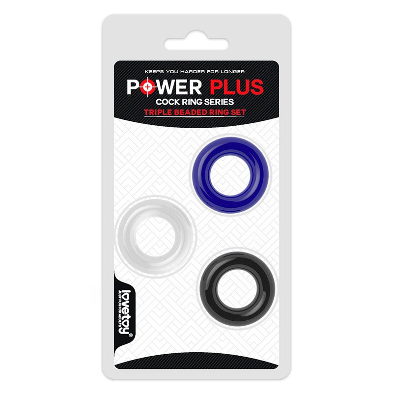 Power Plus Triple Donut Ring Set - Cock Rings - Set of 3