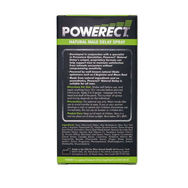 Powerect Natural Delay Spray for Men - 30 ml Bottle