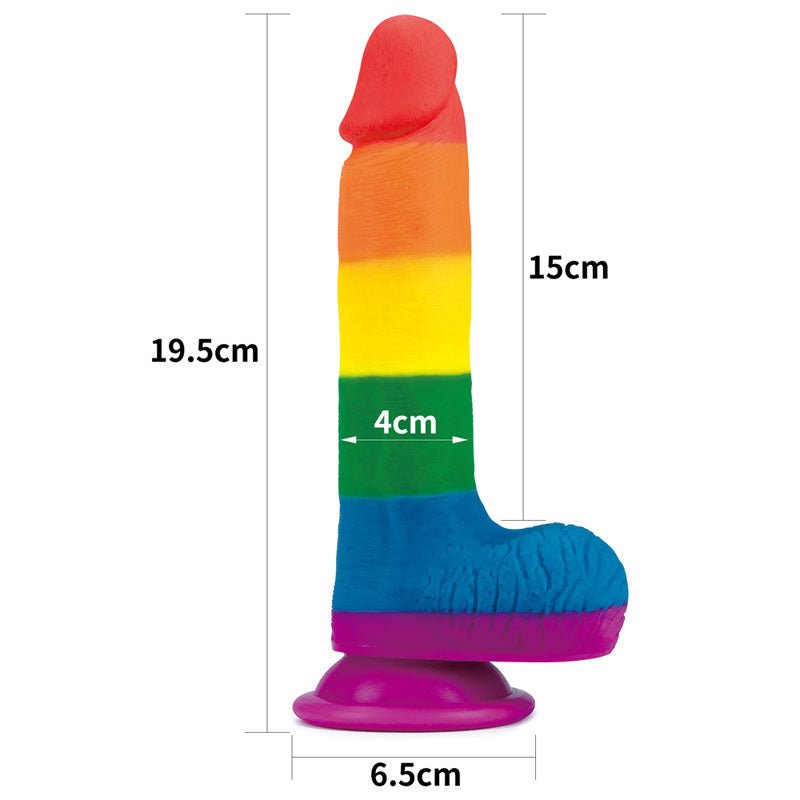 Prider 7.5'' Dildo - Rainbow 19 cm Dong