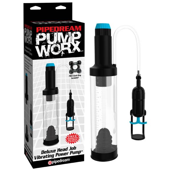 Pump Worx Deluxe Head Job Vibrating Power Pump - Vibrating Penis Pump