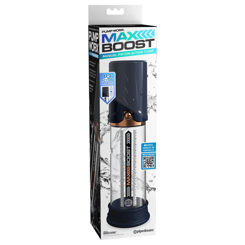 Pump Worx Max Boost Blue Penis Pump