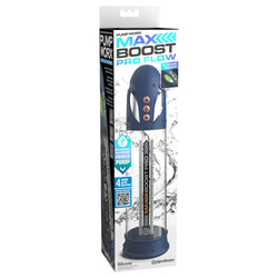 Pump Worx Max Boost Pro Flow Blue/Clear USB Rechargeable Waterproof Auto Penis Pump