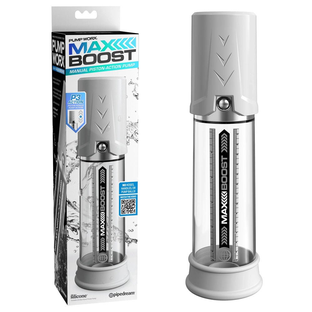 Pump Worx Max Boost White Penis Pump