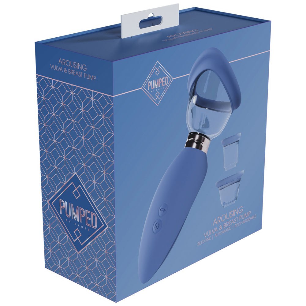 PUMPED Arousing Auto Ladies Pump - Blue USB Rechargeable Ladies Pump