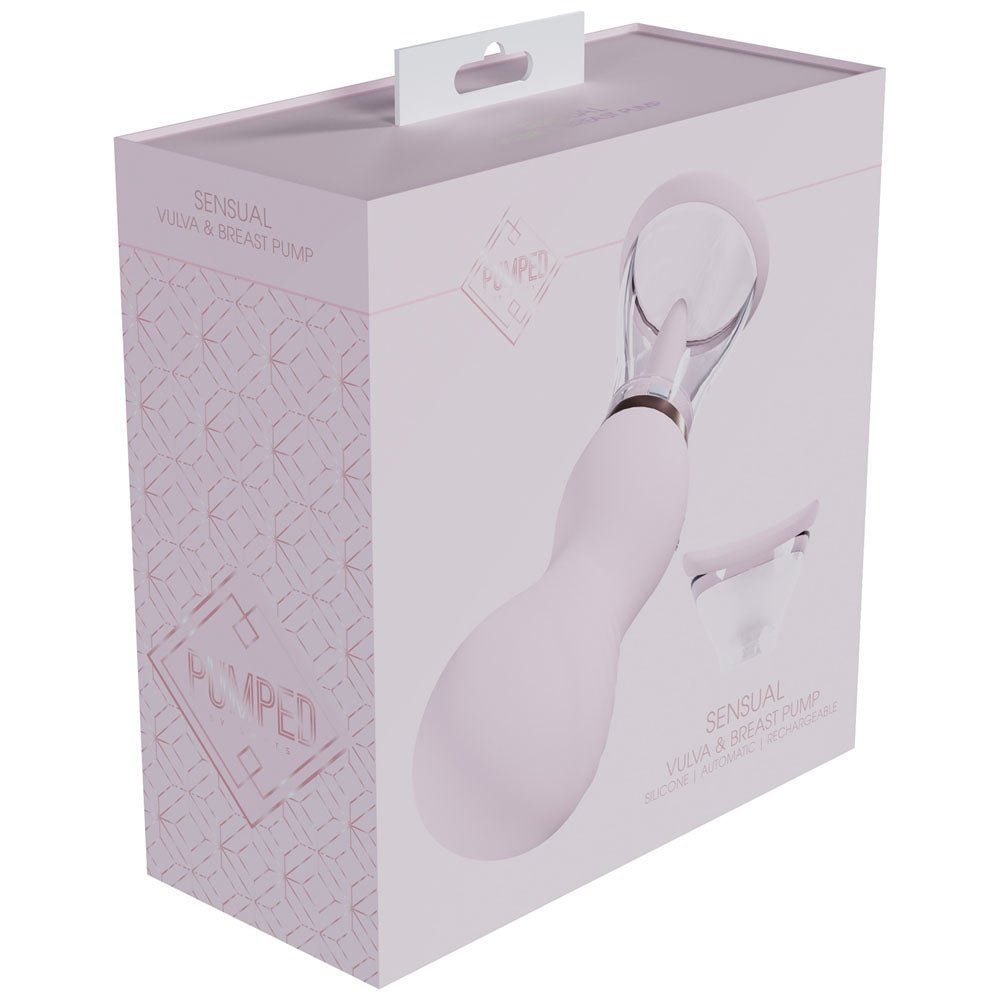 PUMPED Sensual Auto Vulva & Brest Pump - Pink USB Rechargeable Ladies Pump