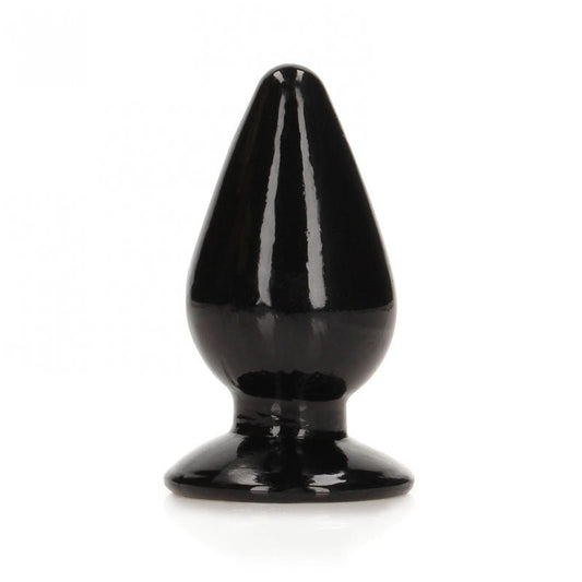 REALROCK 11.5 cm Anal Plug - Black - Black 11.5 cm (4.5'') Butt Plug