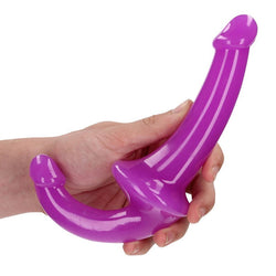 REALROCK 13.5 cm Strapless Strap-On Glow in the Dark - Purple - Glow In Dark Purple Strapless Strap-On