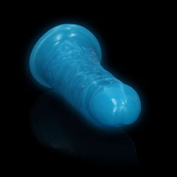 REALROCK 15.5 cm Slim Glow in the Dark Neon - Blue - Glow in Dark Blue 15.5 cm (6'') Dong