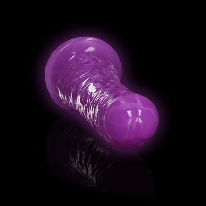 REALROCK 15.5 cm Slim Glow in the Dark Neon - Purple - Glow in Dark Purple 15.5 cm (6'') Dong