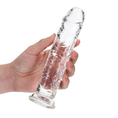 REALROCK 20 cm Straight Dildo - Clear - Clear 20 cm (8'') Dong