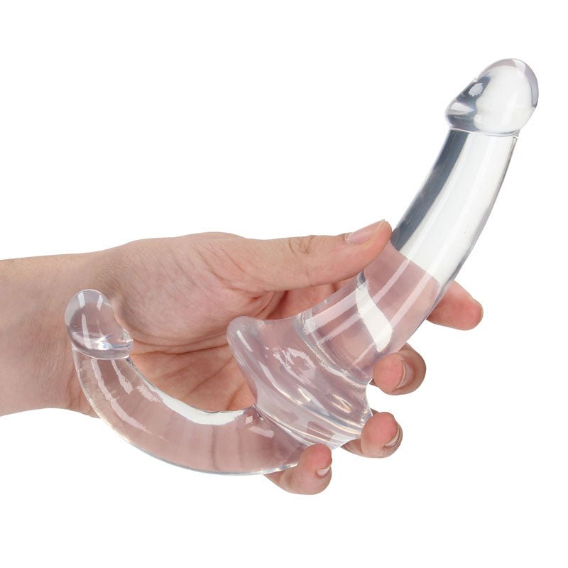 REALROCK 20 cm Strapless Strap - On - Clear - Clear Strapless Strap - On