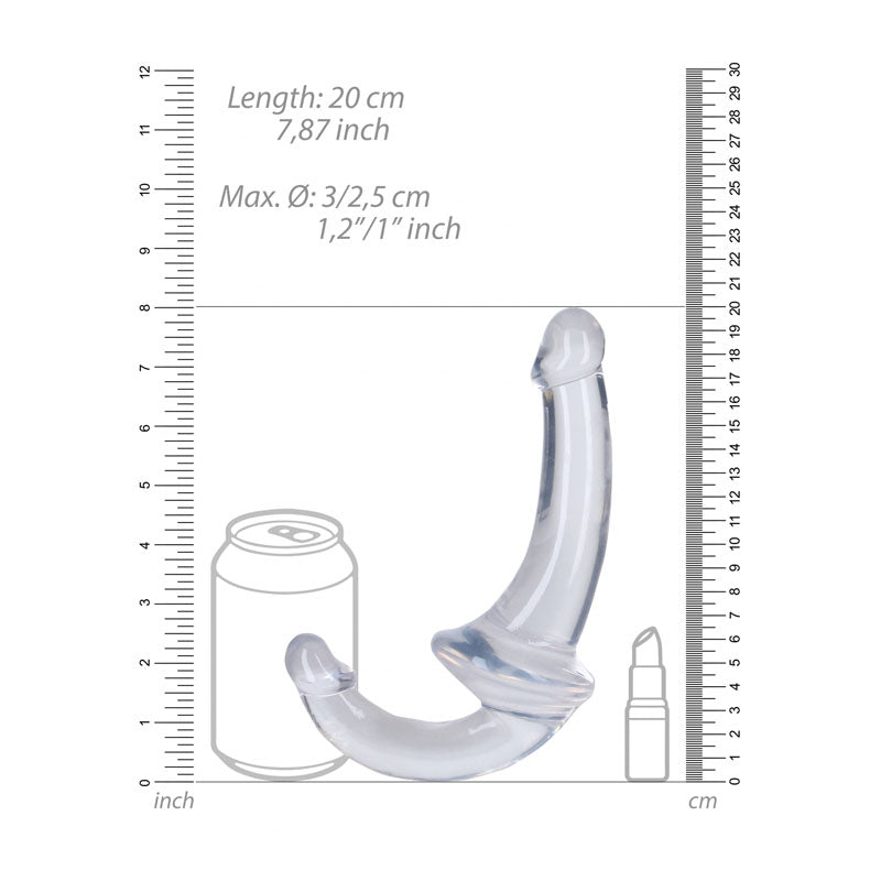 REALROCK 20 cm Strapless Strap - On - Clear - Clear Strapless Strap - On