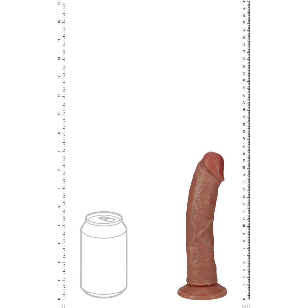 REALROCK 20cm Vibrating Cock Tan (8'') USB Rechargeable Dong