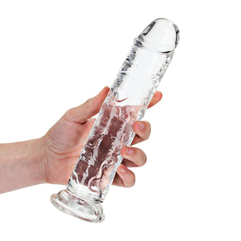 REALROCK 25 cm Straight Dildo - Clear - Clear 25 cm (10'') Dong