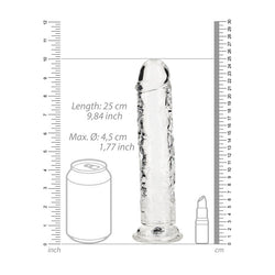 REALROCK 25 cm Straight Dildo - Clear - Clear 25 cm (10'') Dong